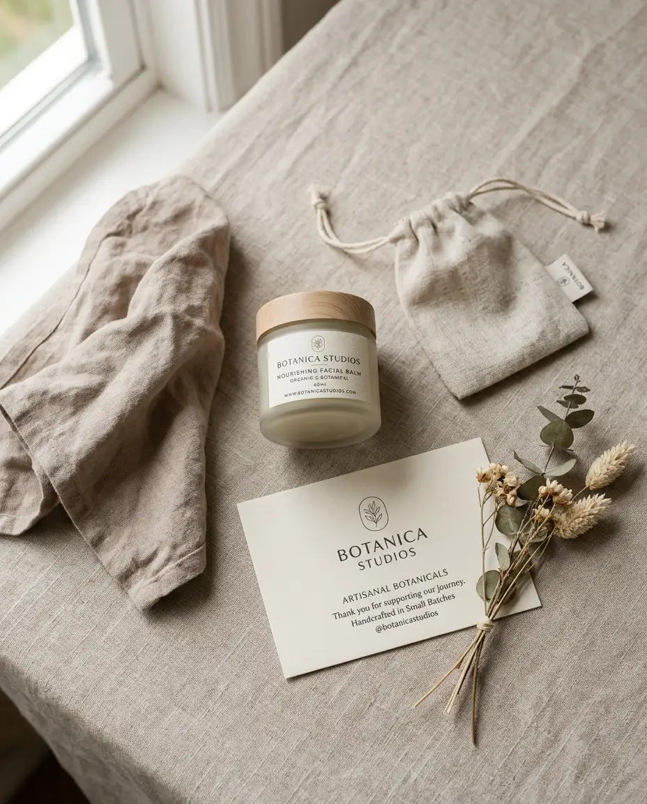 Botanica facial balm flat lay